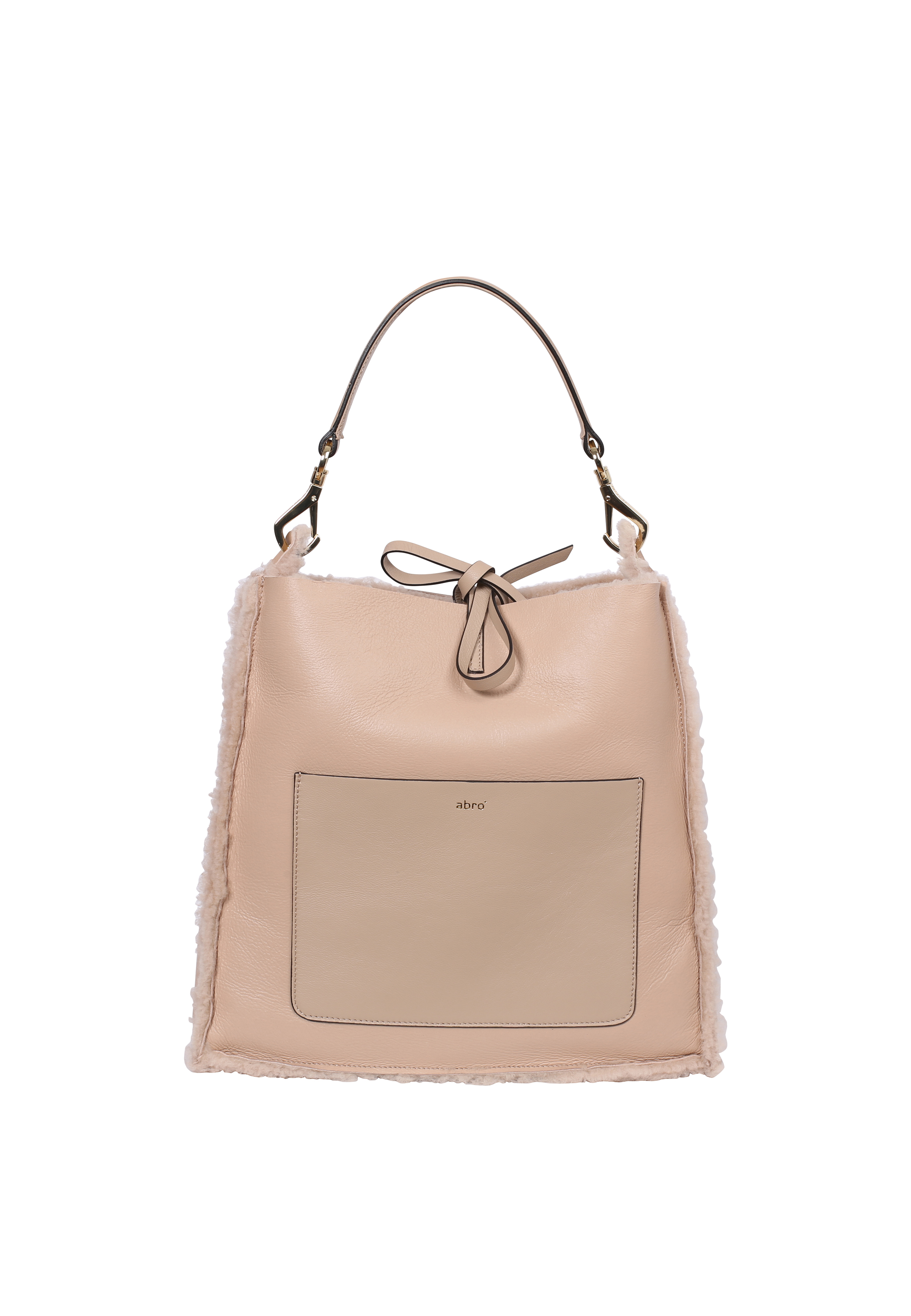 Schultertasche RAQUEL big Leder Shearling reversible