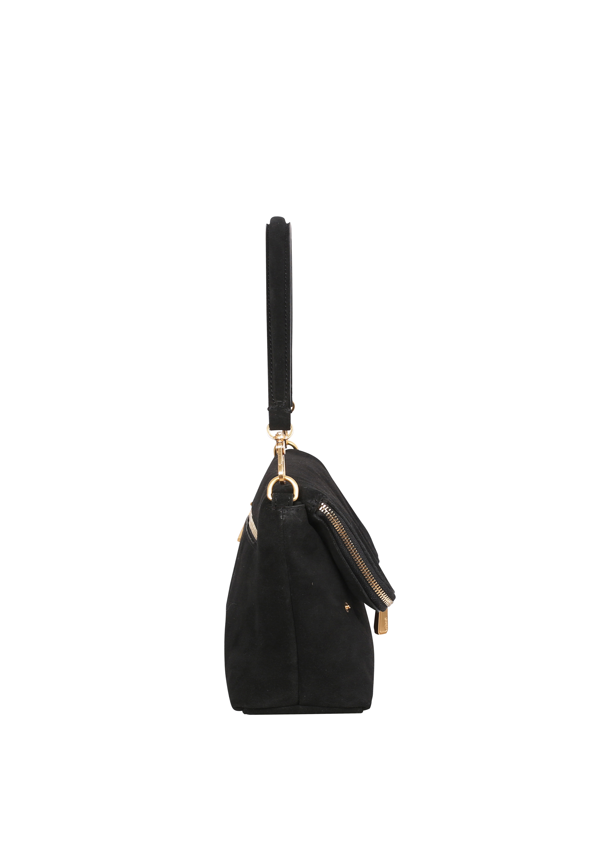 Schultertasche TRINITY Leder Suede