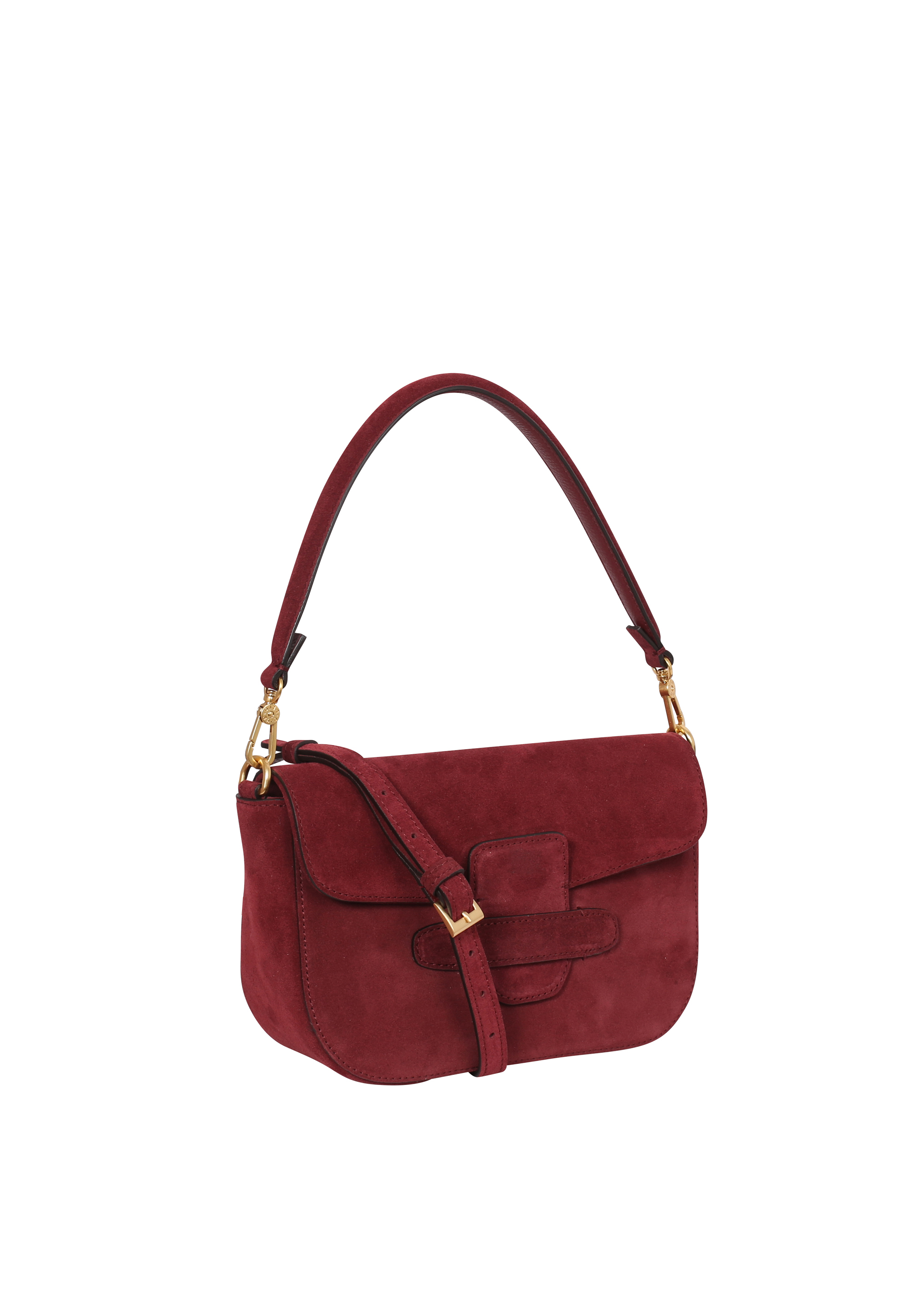 Schultertasche CAMILLA Leder Suede