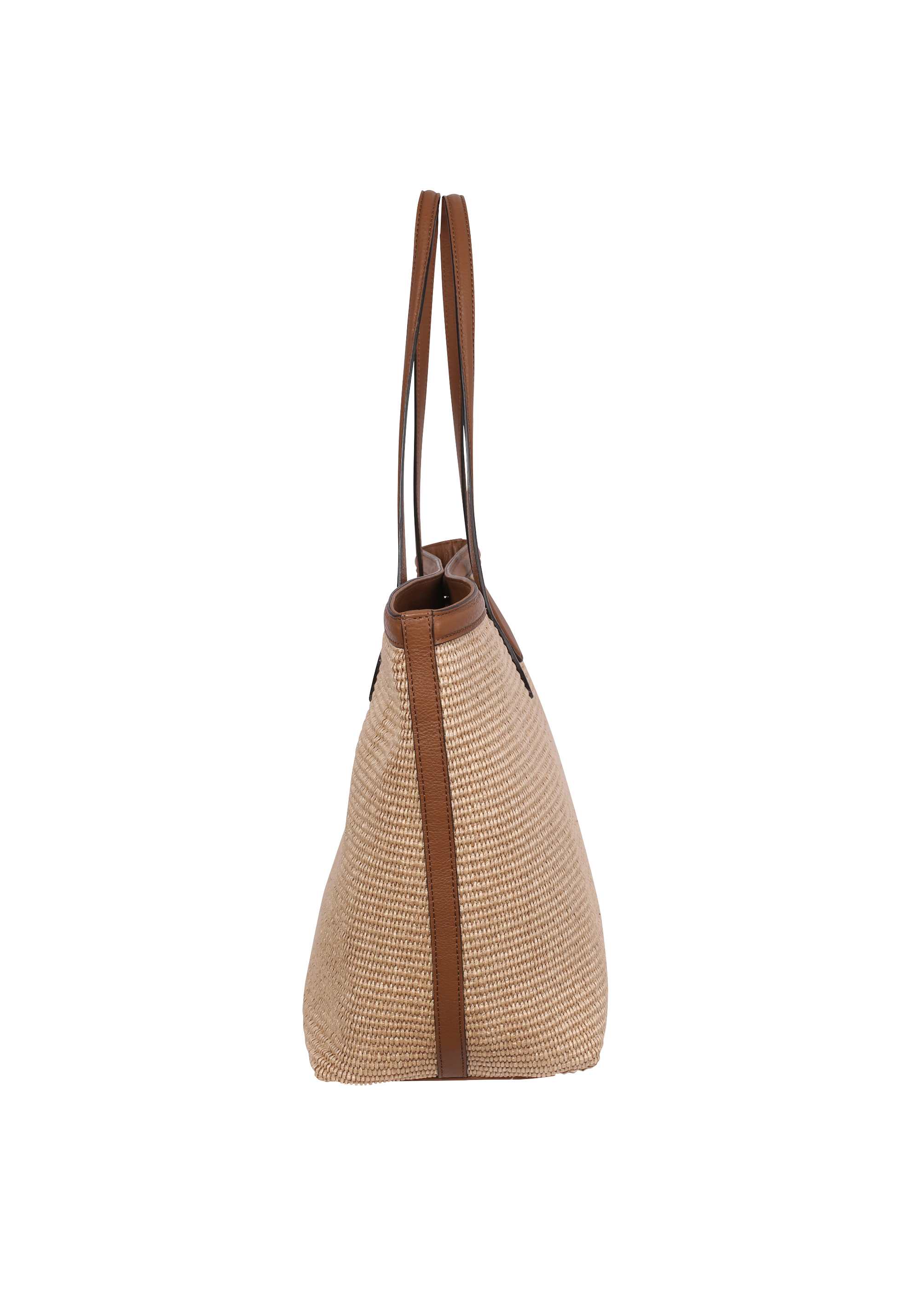 Shopper PRIMULA fabric Raffia