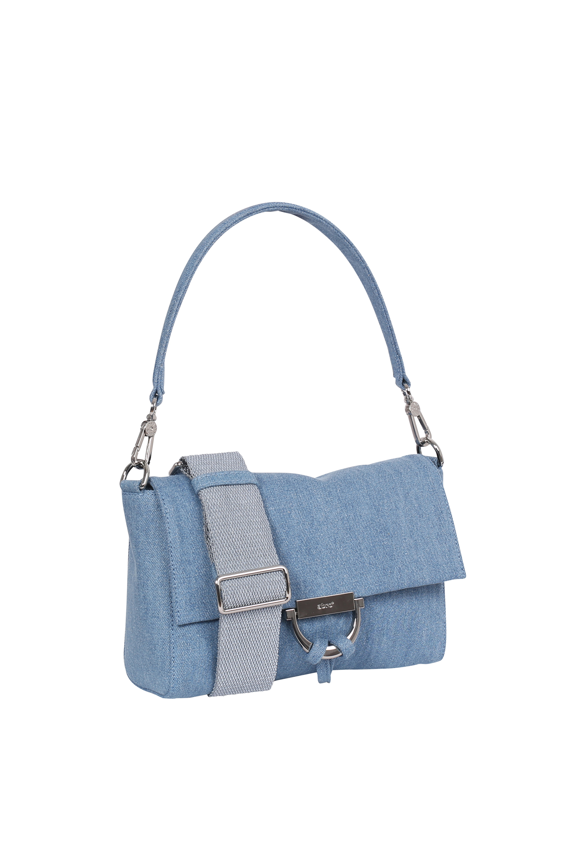 Schultertasche TEMI Stoff Jeans