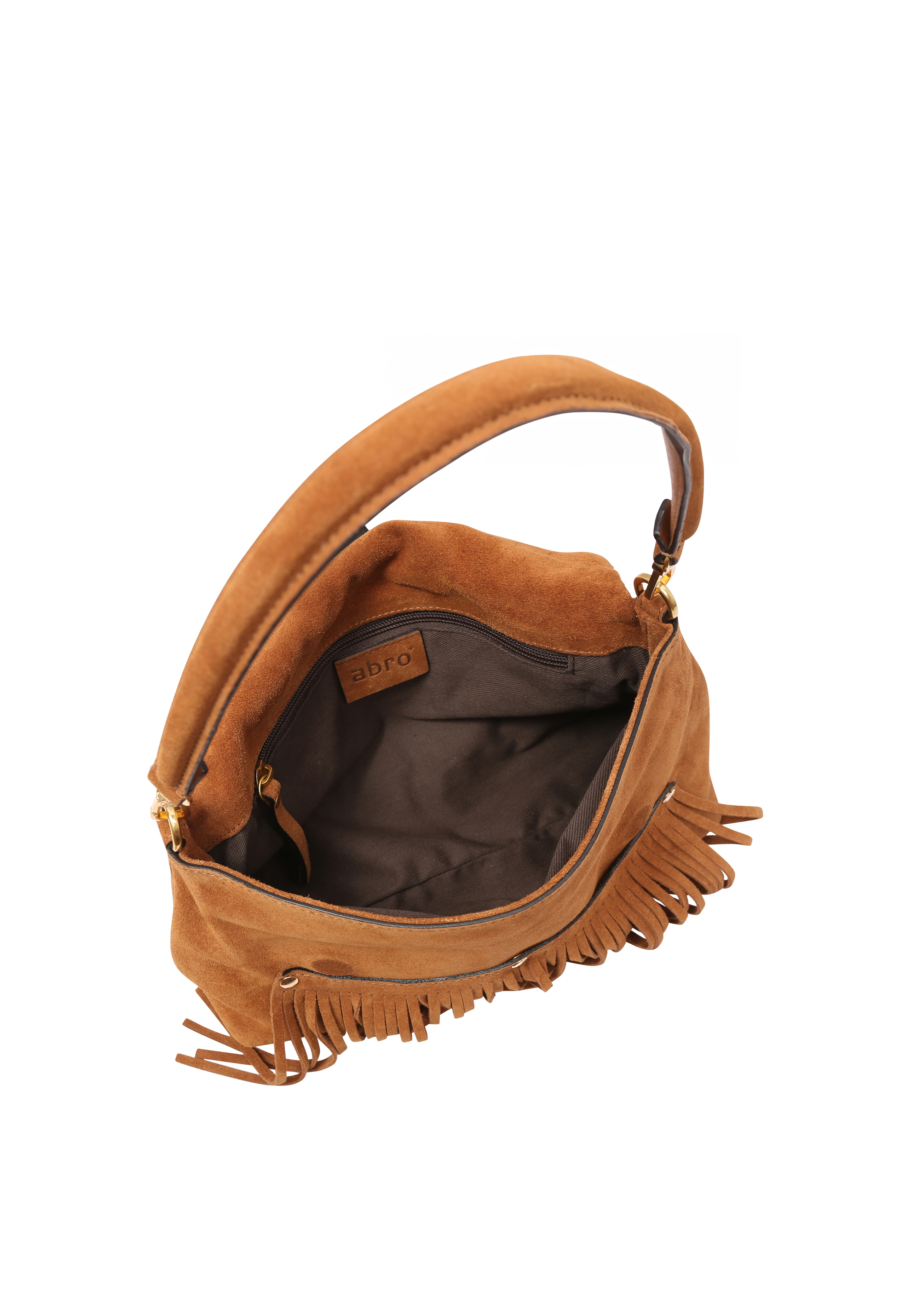 Schultertasche TRINITY Leder Suede