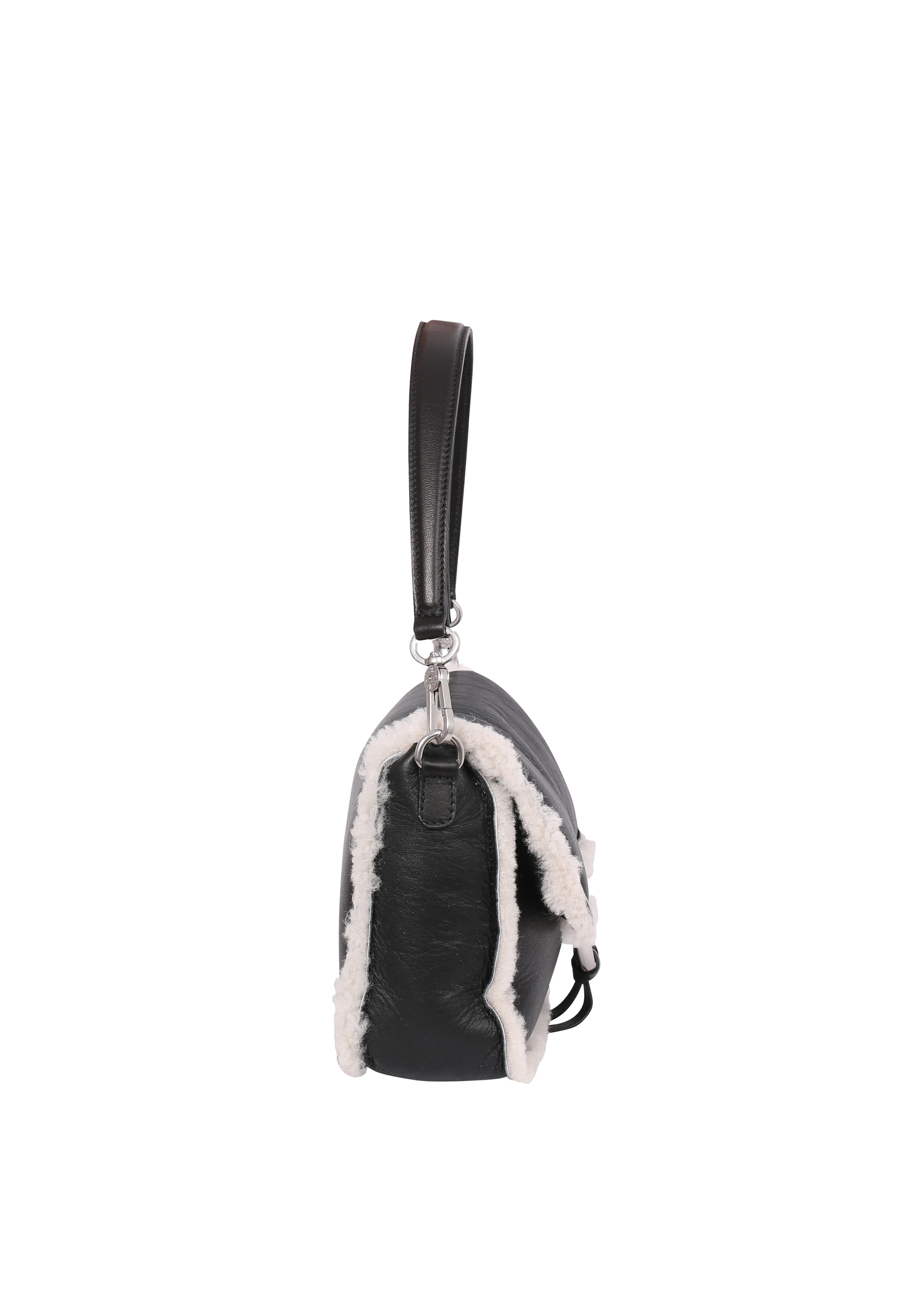 Schultertasche TEMI Leder Shearling reversible