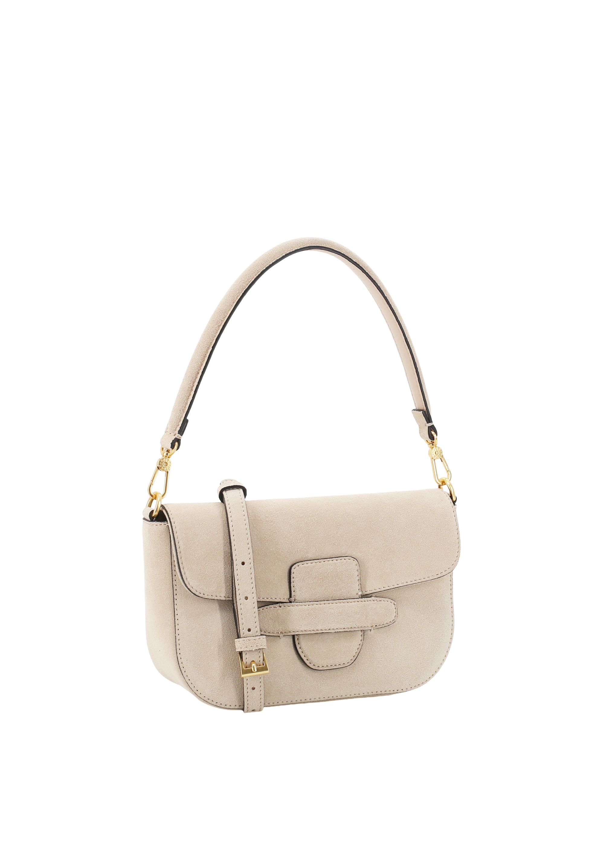 Schultertasche CAMILLA Leder Suede