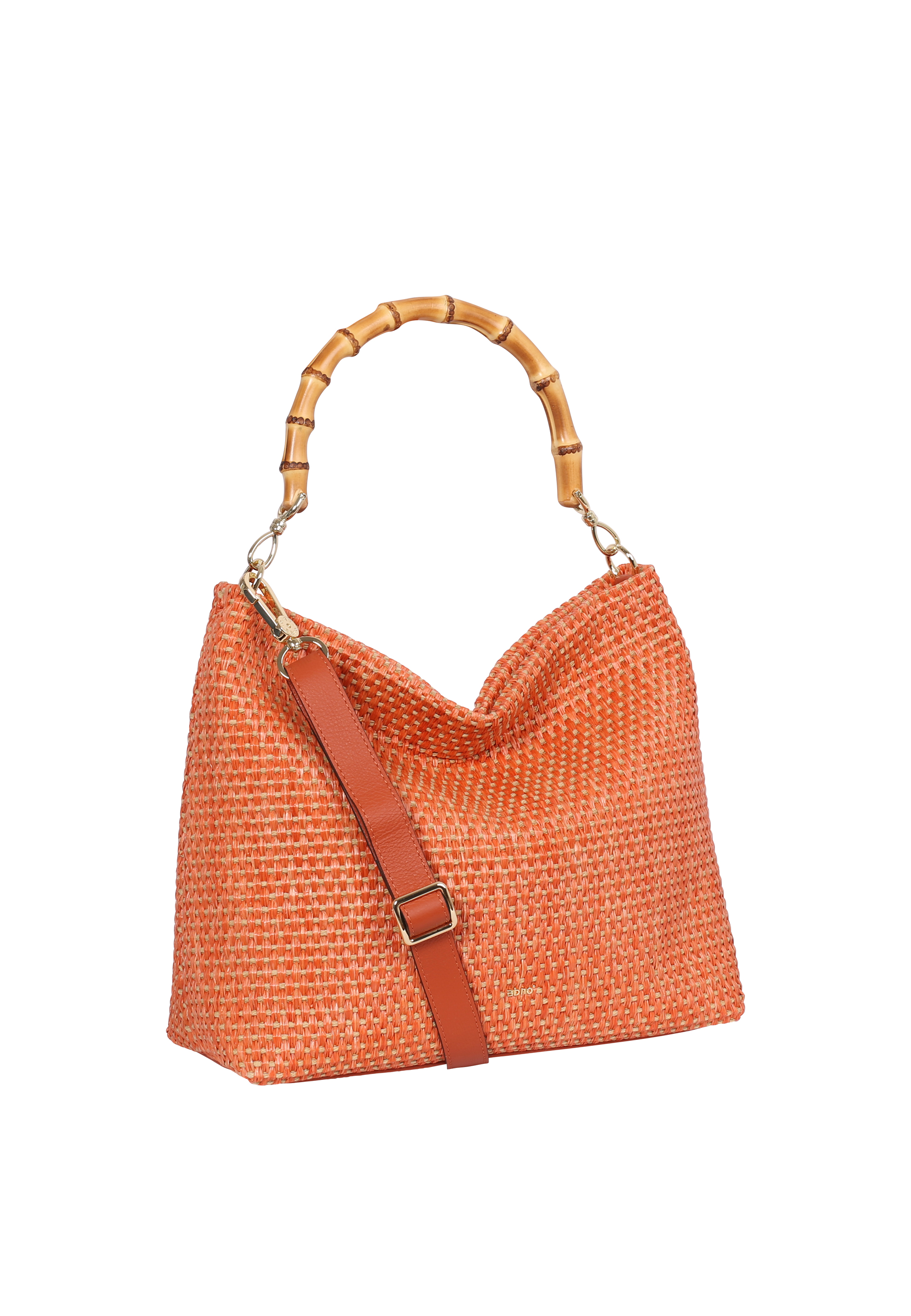 Hobo bag KAIA bamboo fabric Raffia cestino