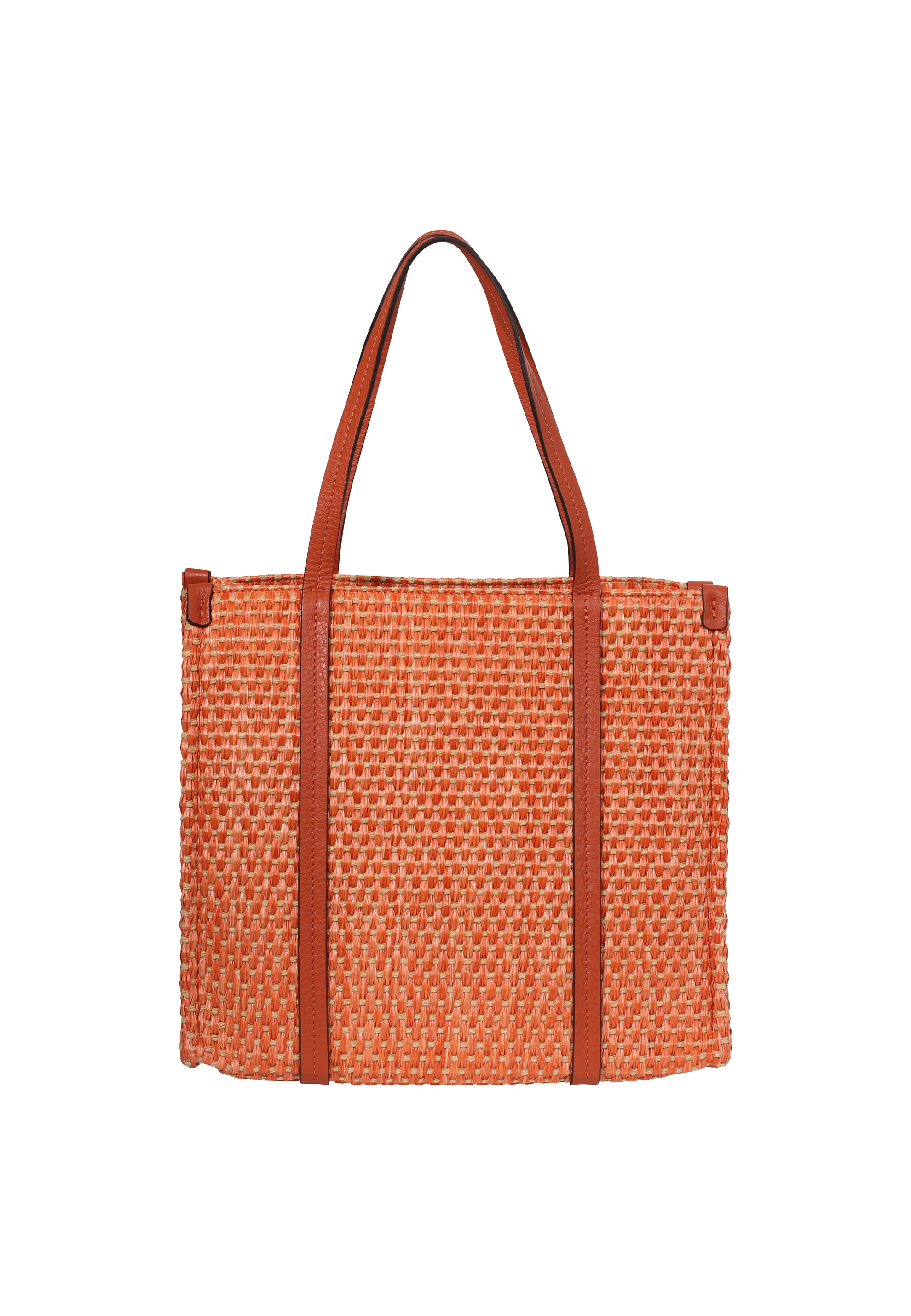 Shopper SUSANNA small fabric Raffia cestino