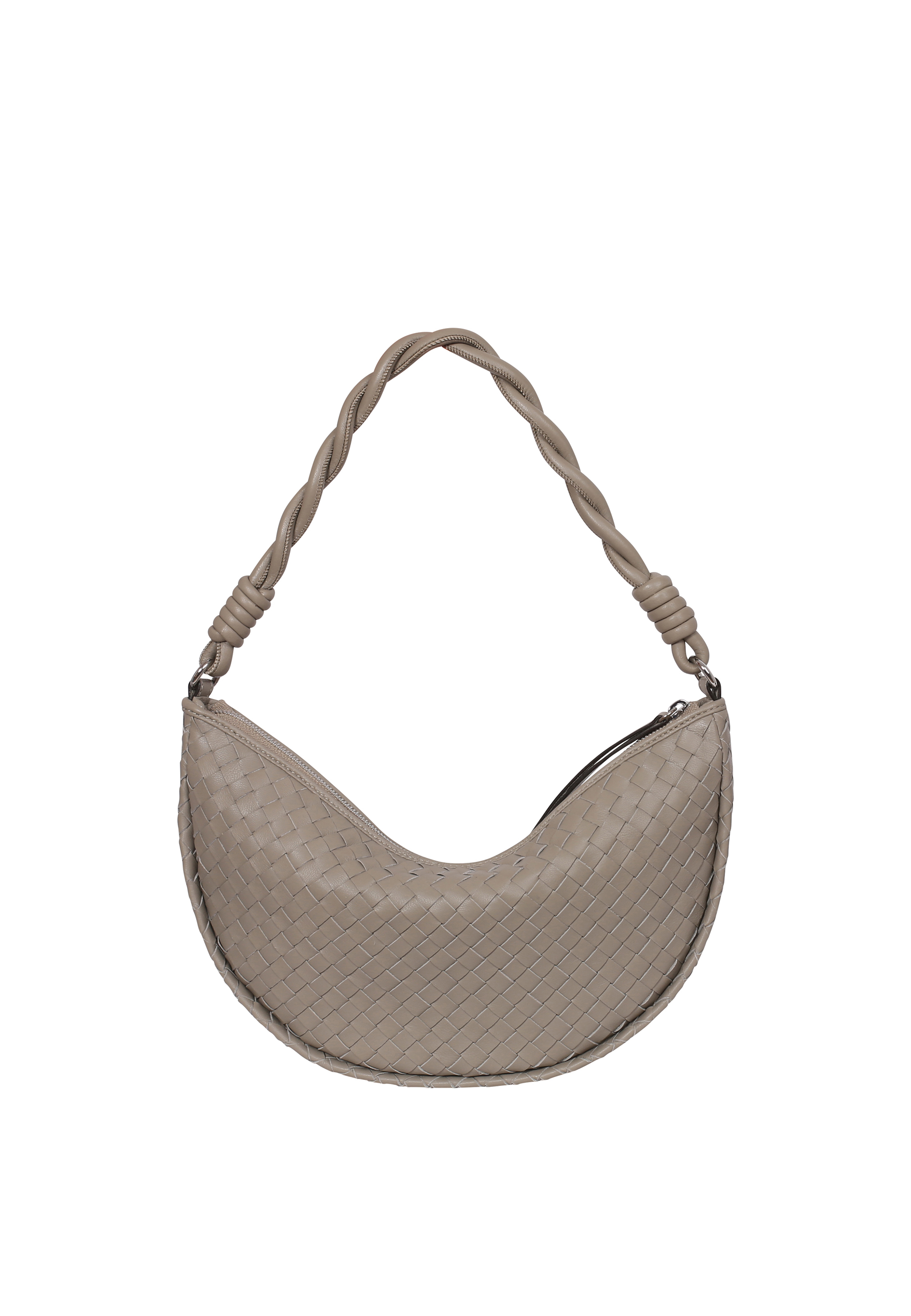 Shoulderbag MOON Leather Piuma weaving