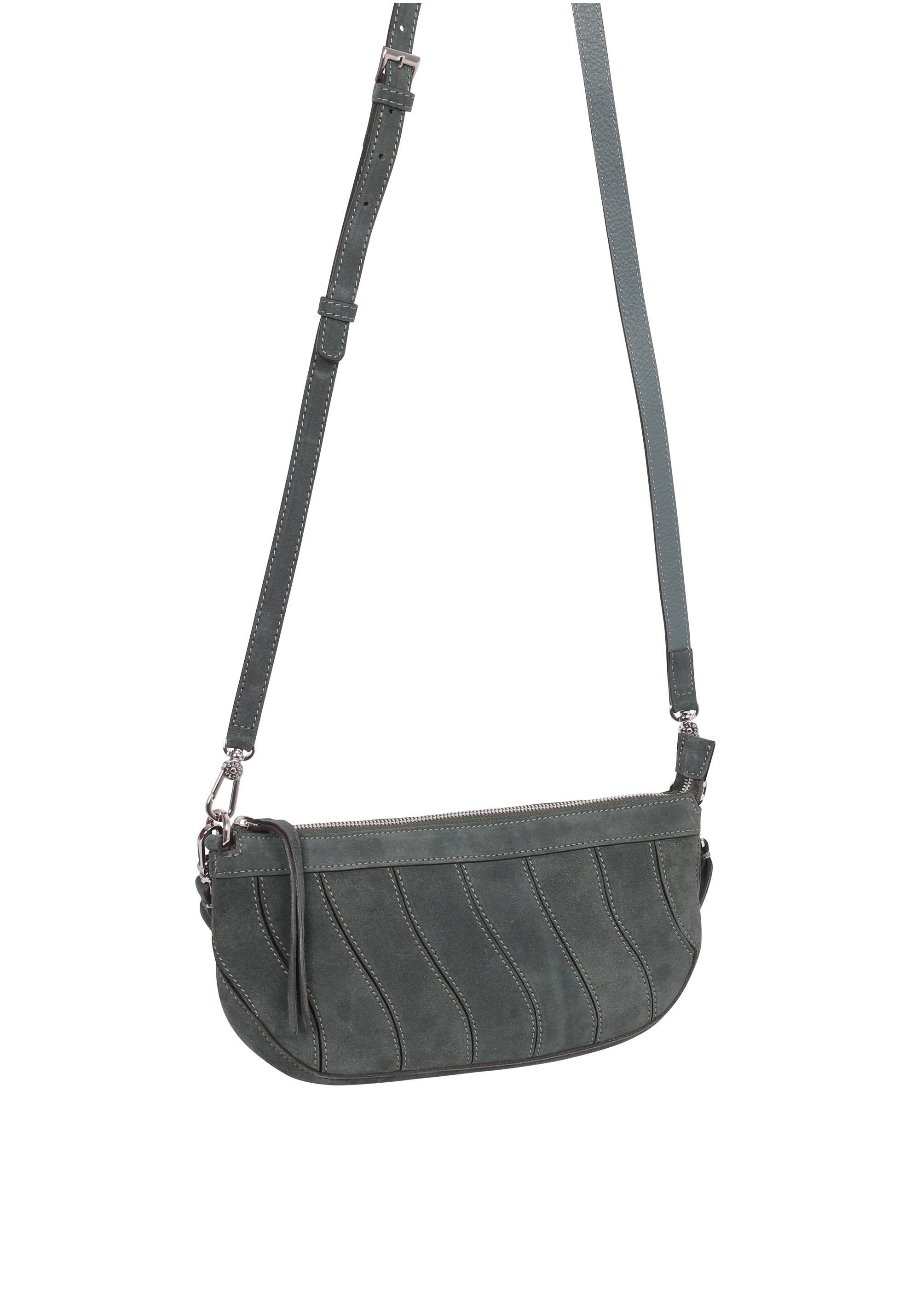 Schultertasche WAVE Leder Suede