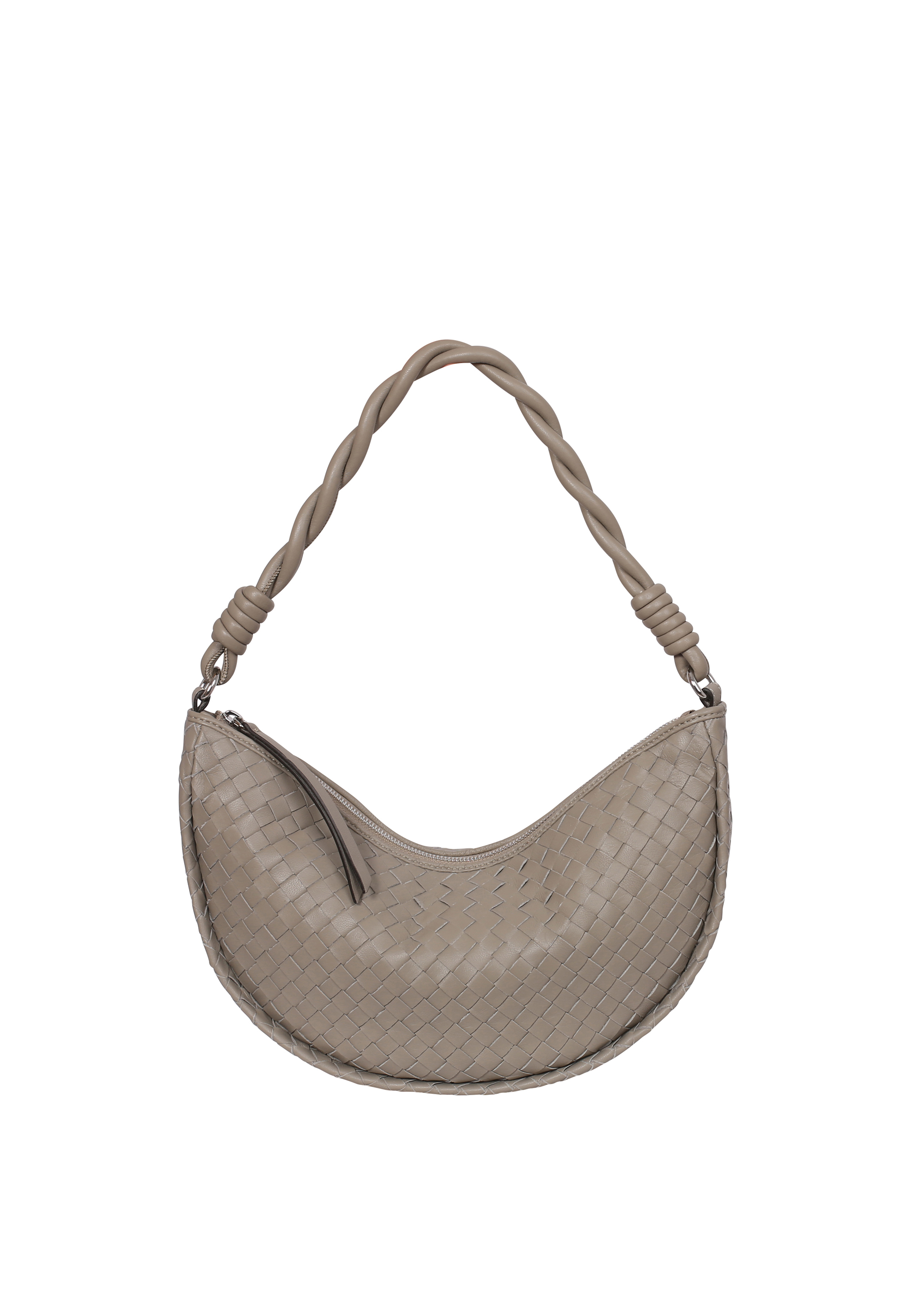 Shoulderbag MOON Leather Piuma weaving