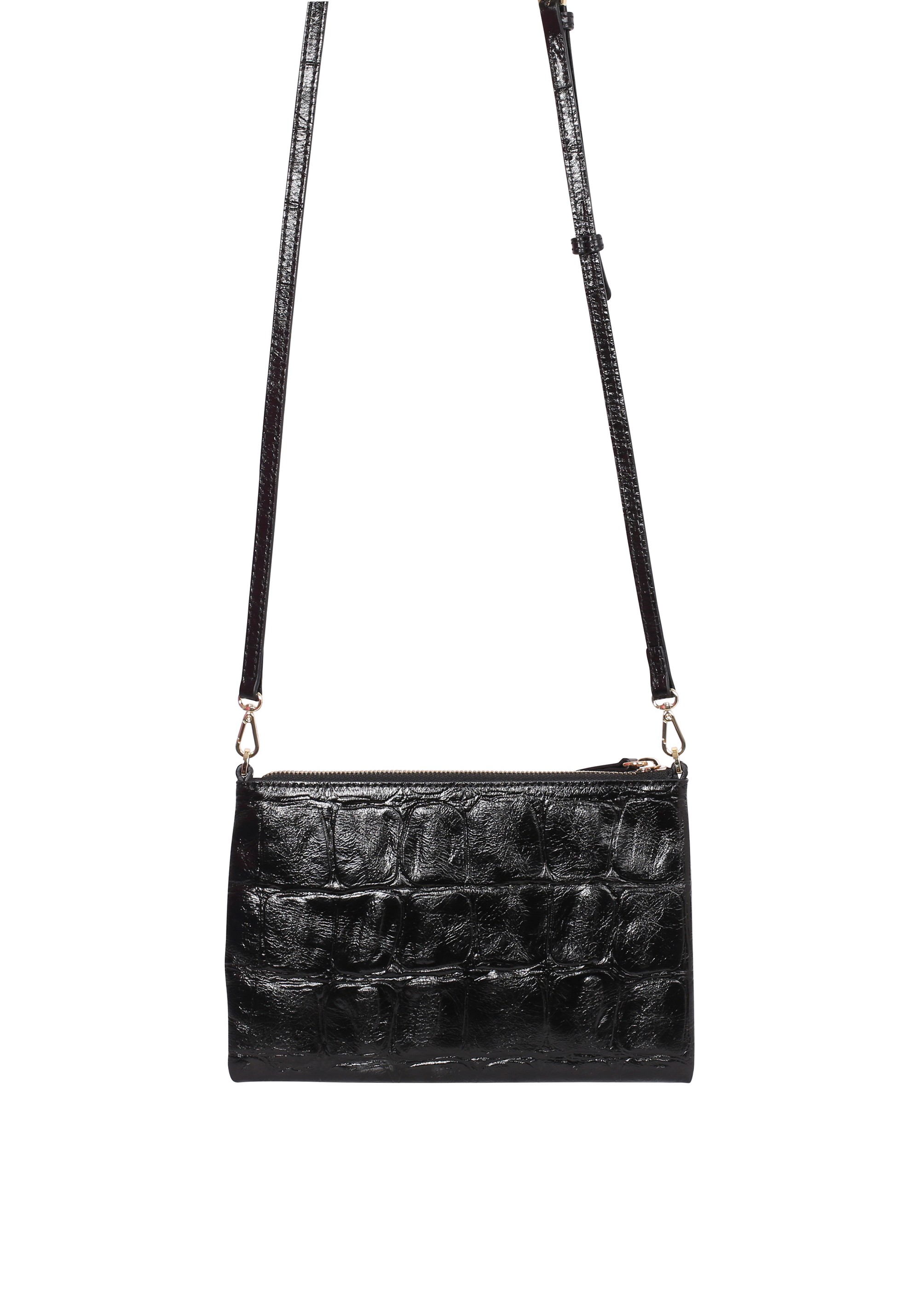 Croc effect cross body bag on sale