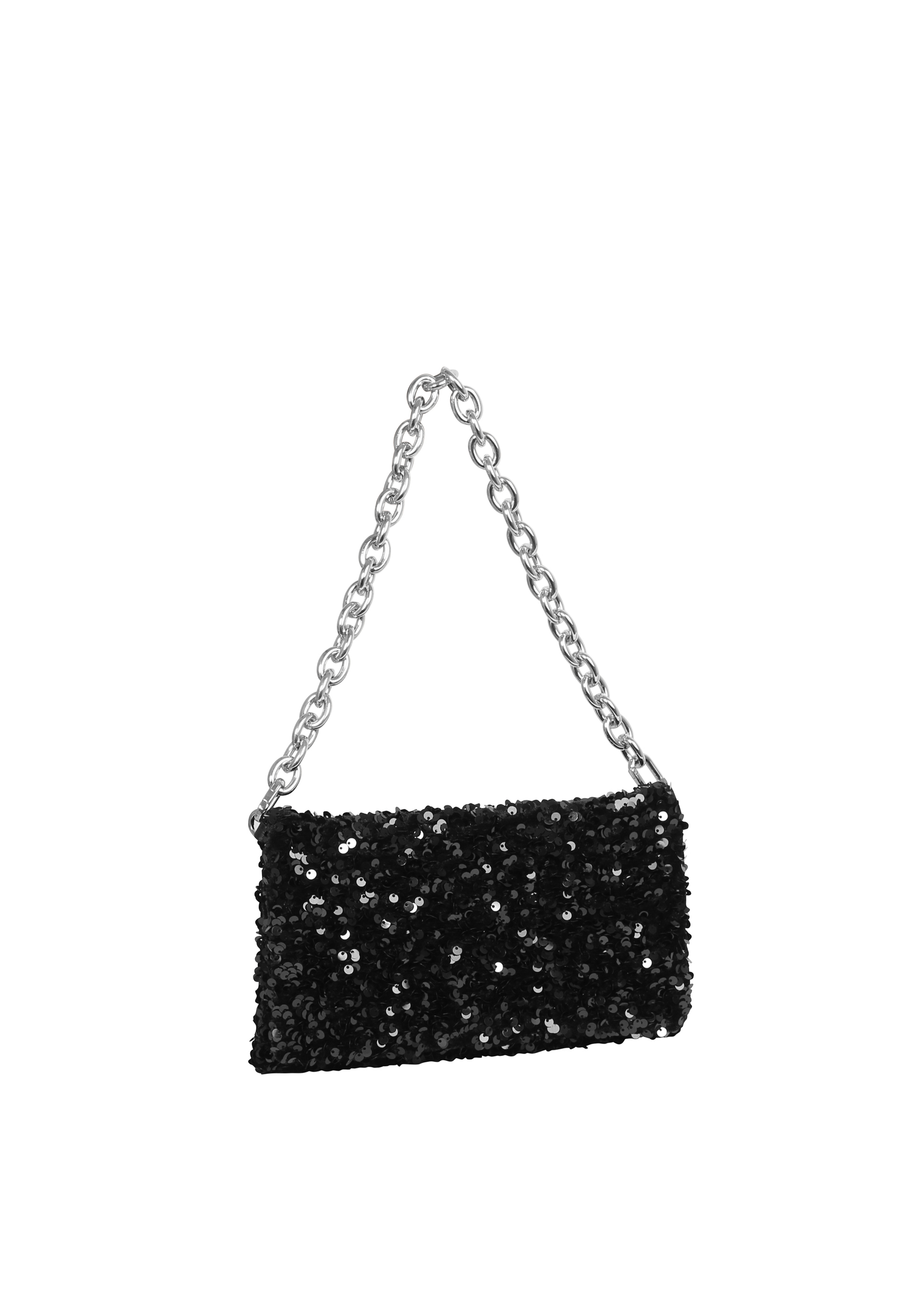 Clutch Sequins black nickel