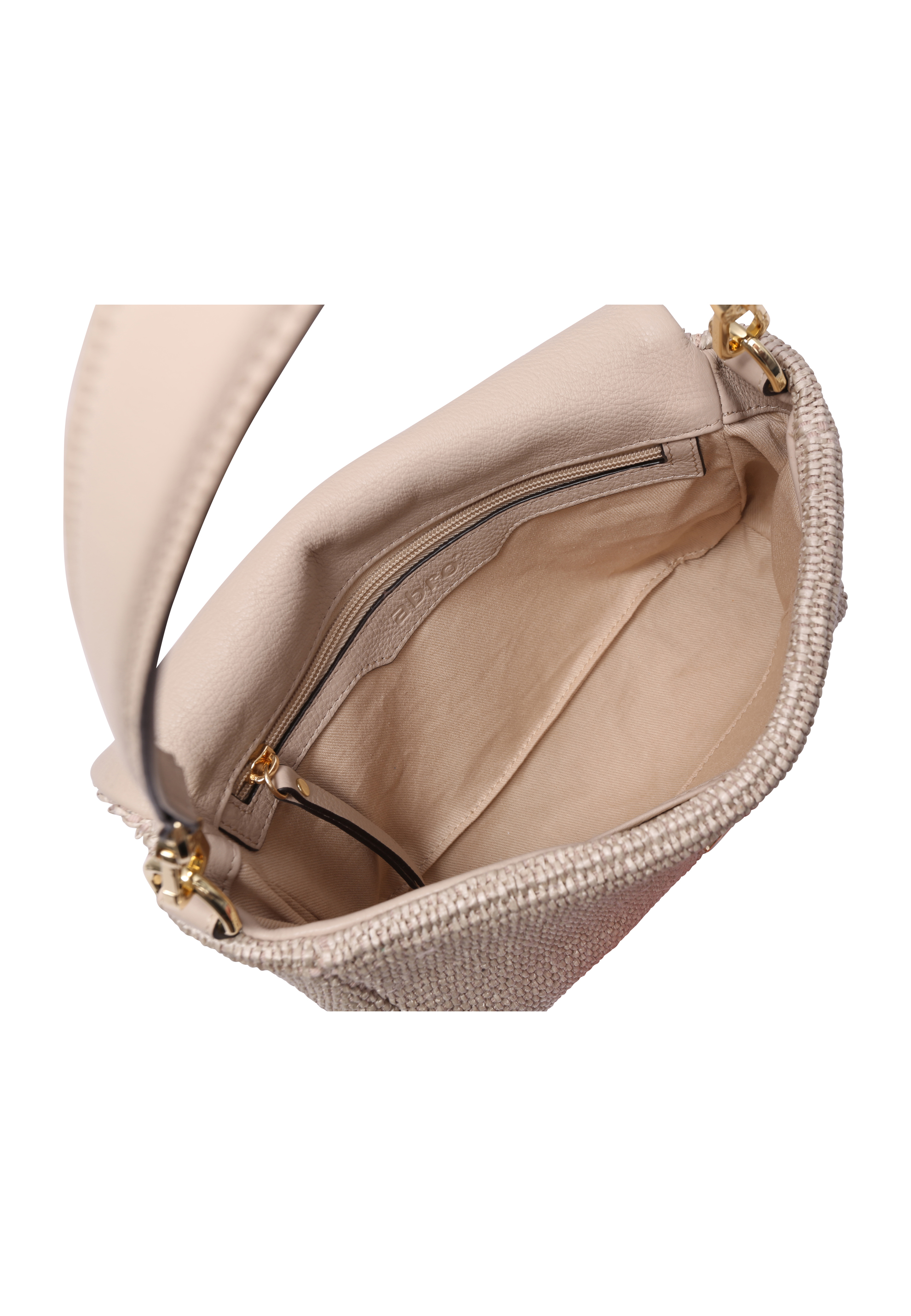 Schultertasche TEMI Stoff Raffia