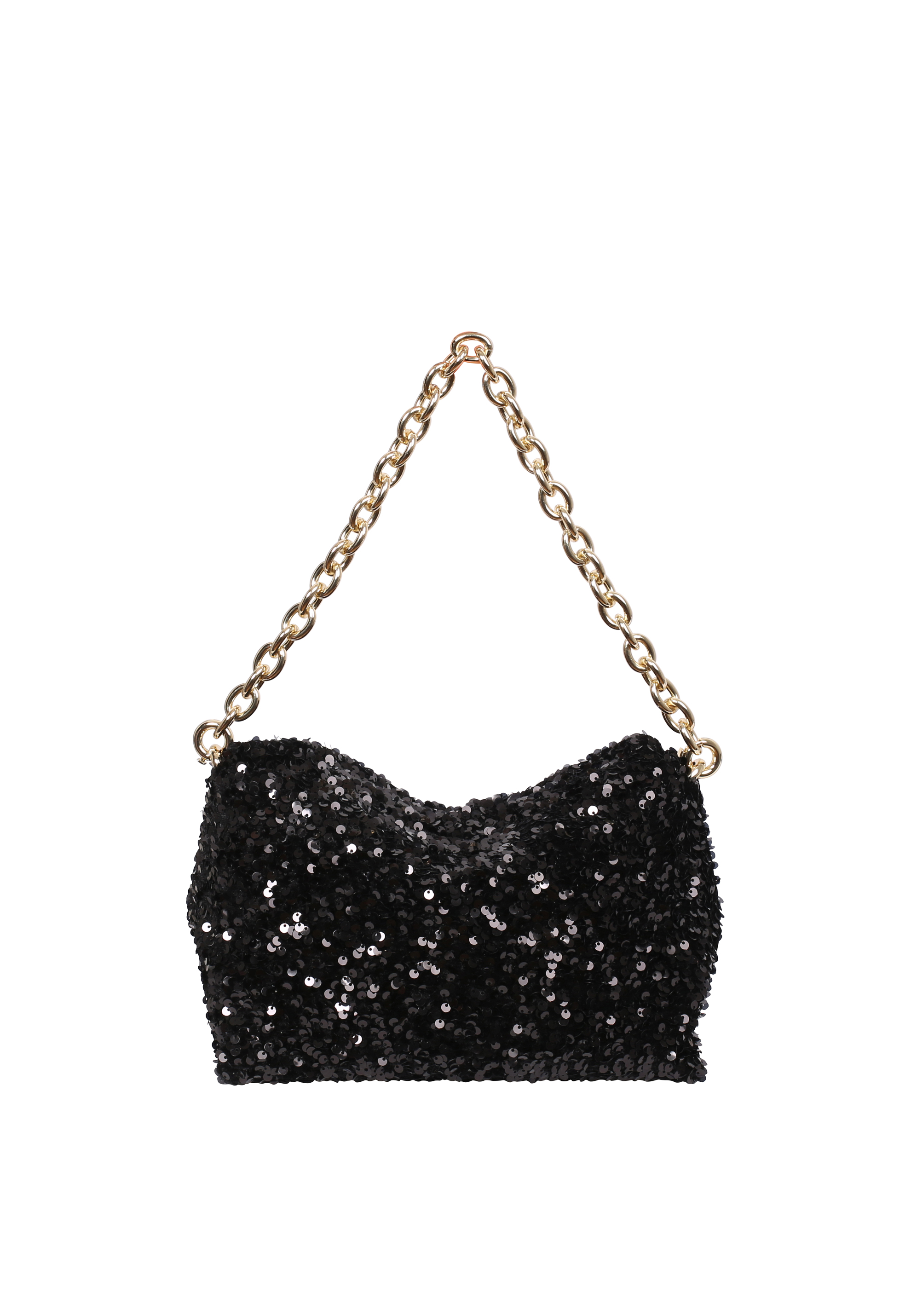 Schultertasche KATE Leder Sequins