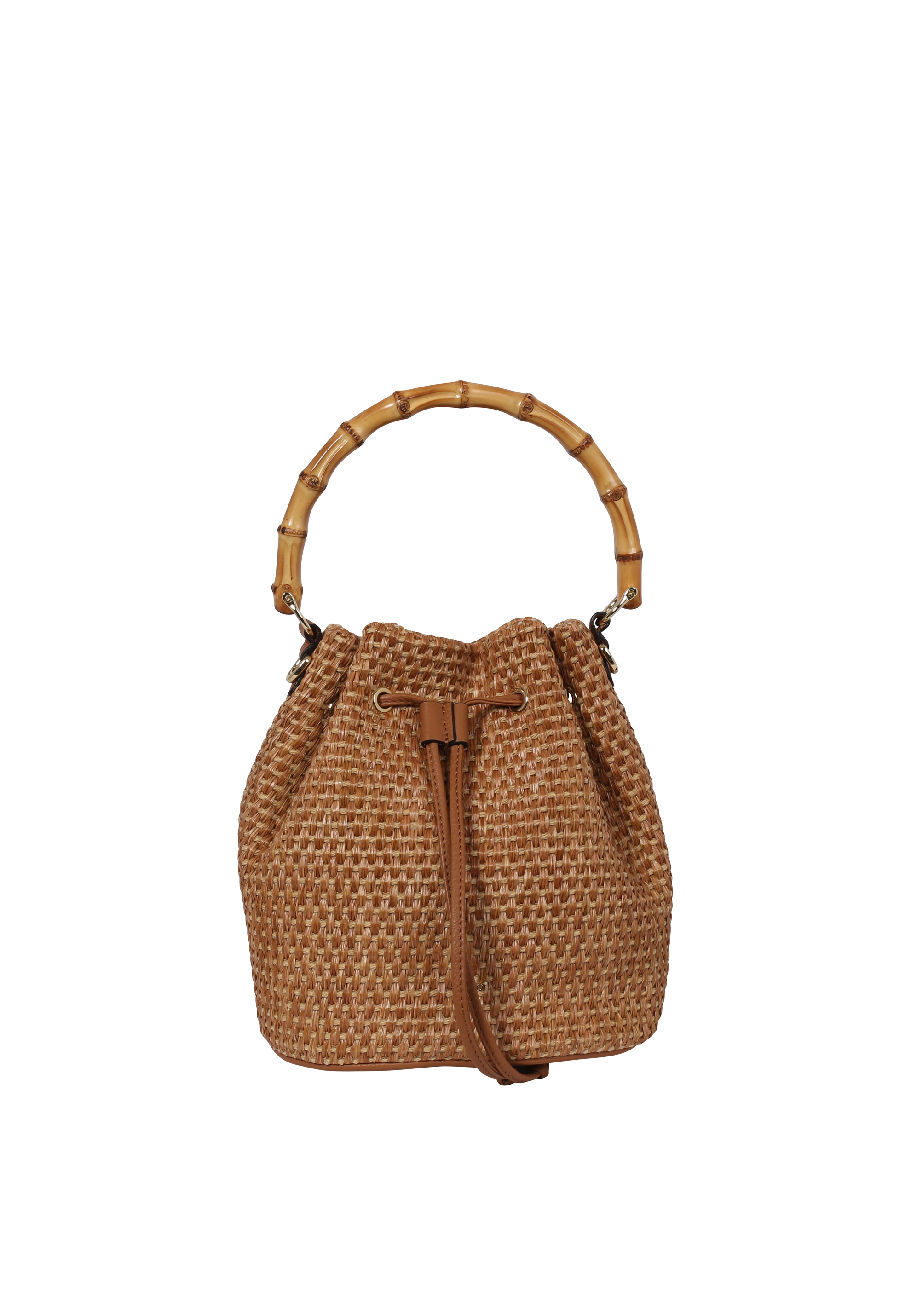 Zugbeutel DRAWSTRING bamboo  Stoff Raffia cestino