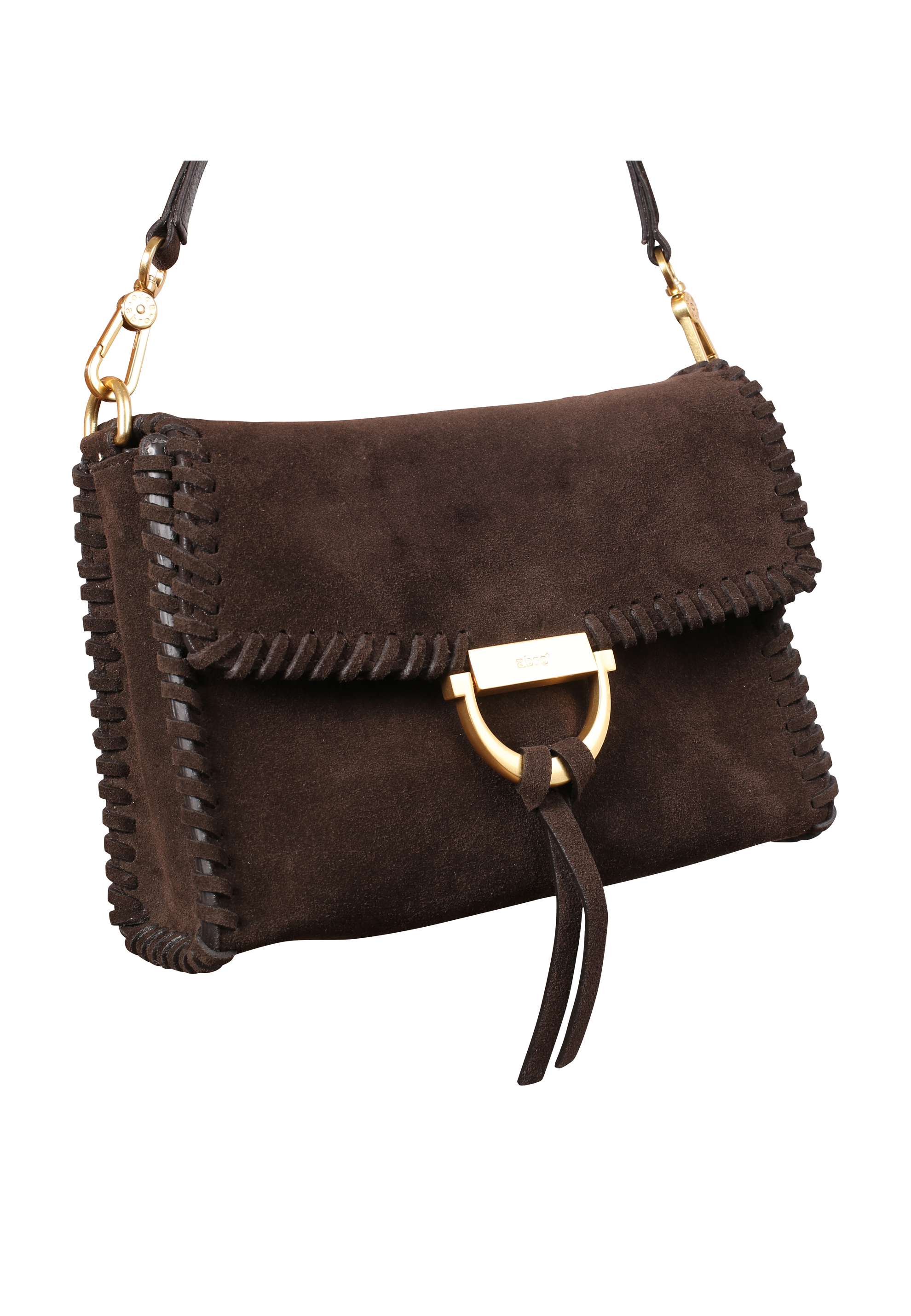 Shoulder bag TEMI STITCH Leather Suede