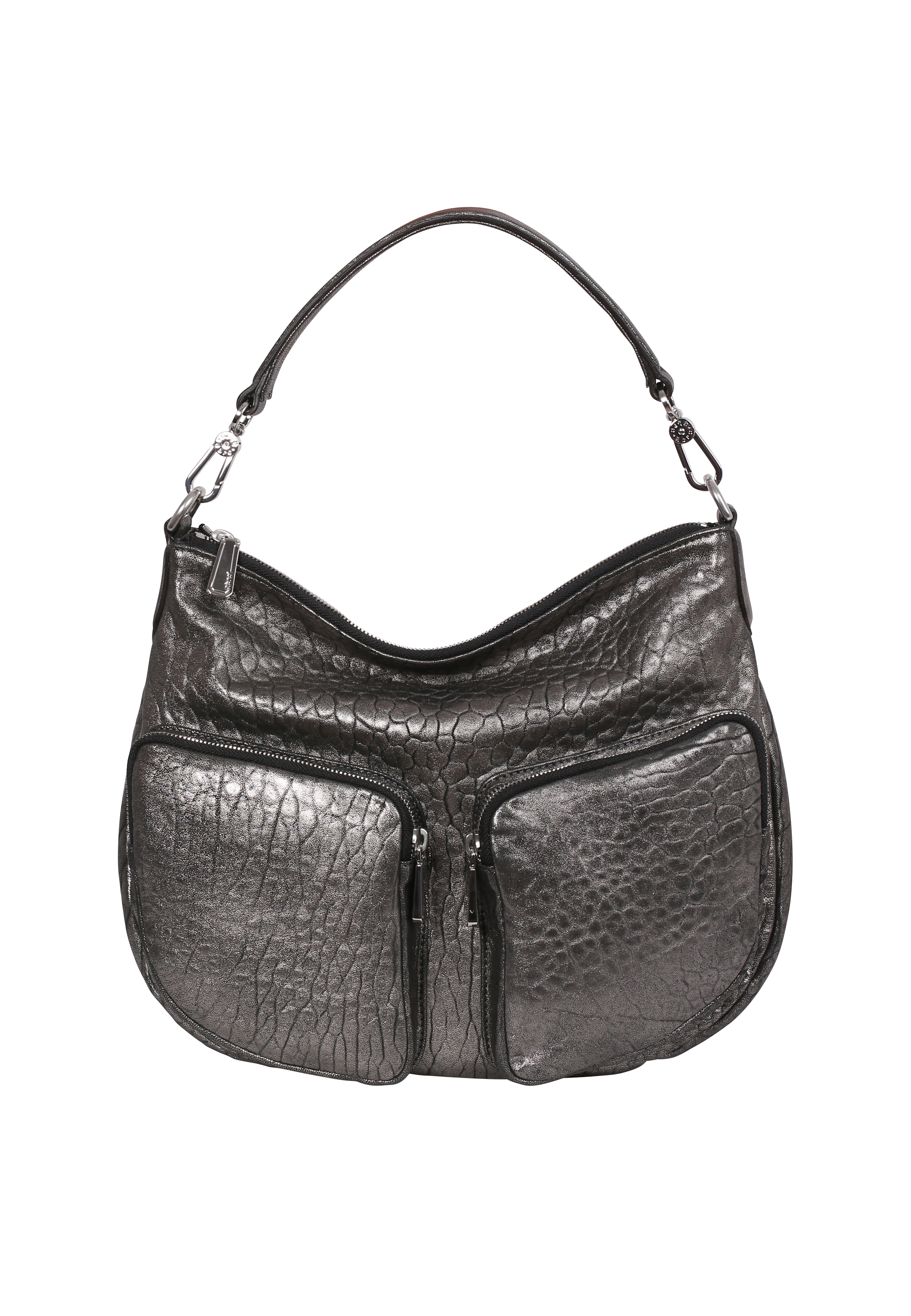 Hobo bag CARGO leather Bubble metallic