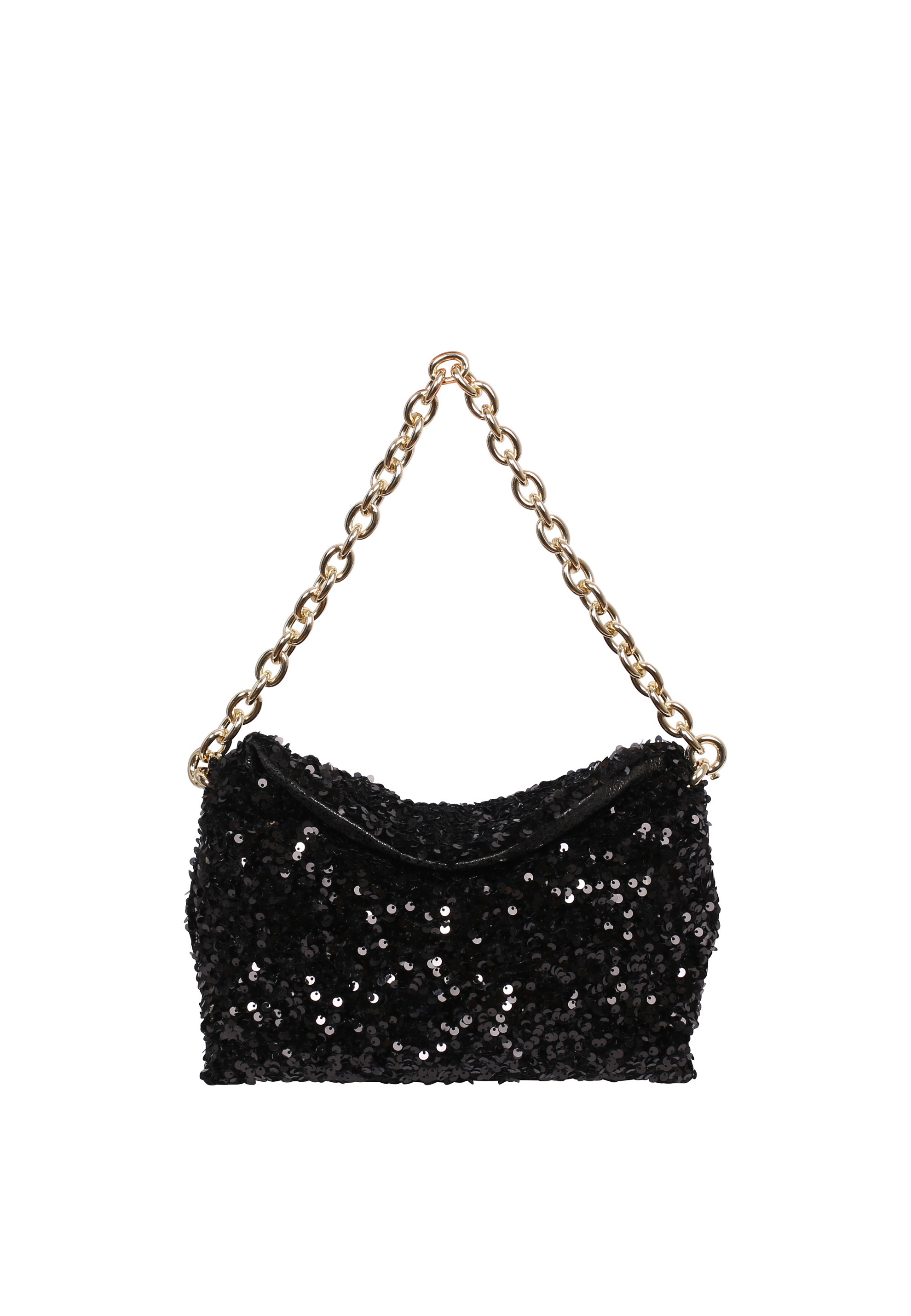 Schultertasche KATE Leder Sequins