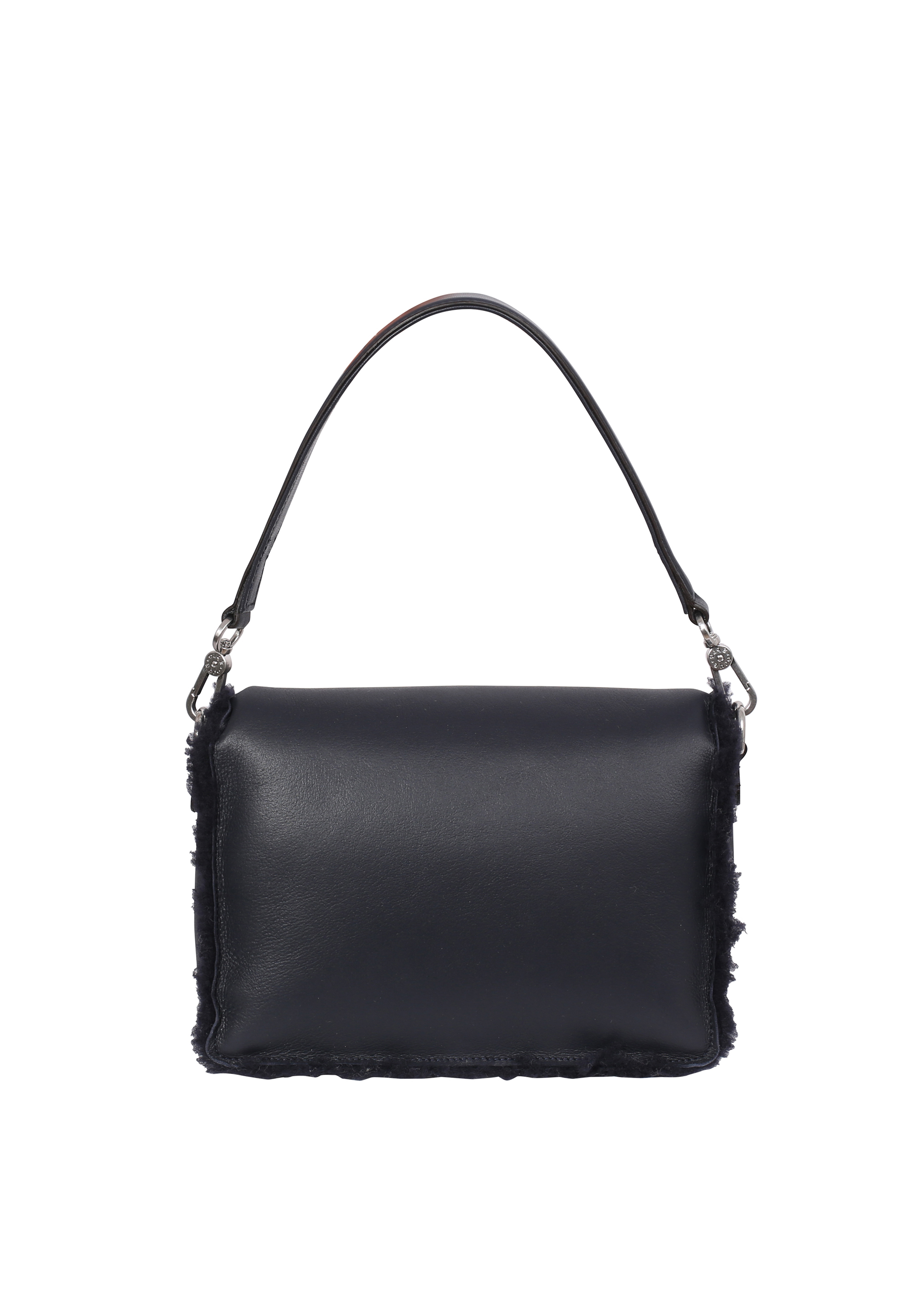 Schultertasche TEMI Leder Shearling reversible