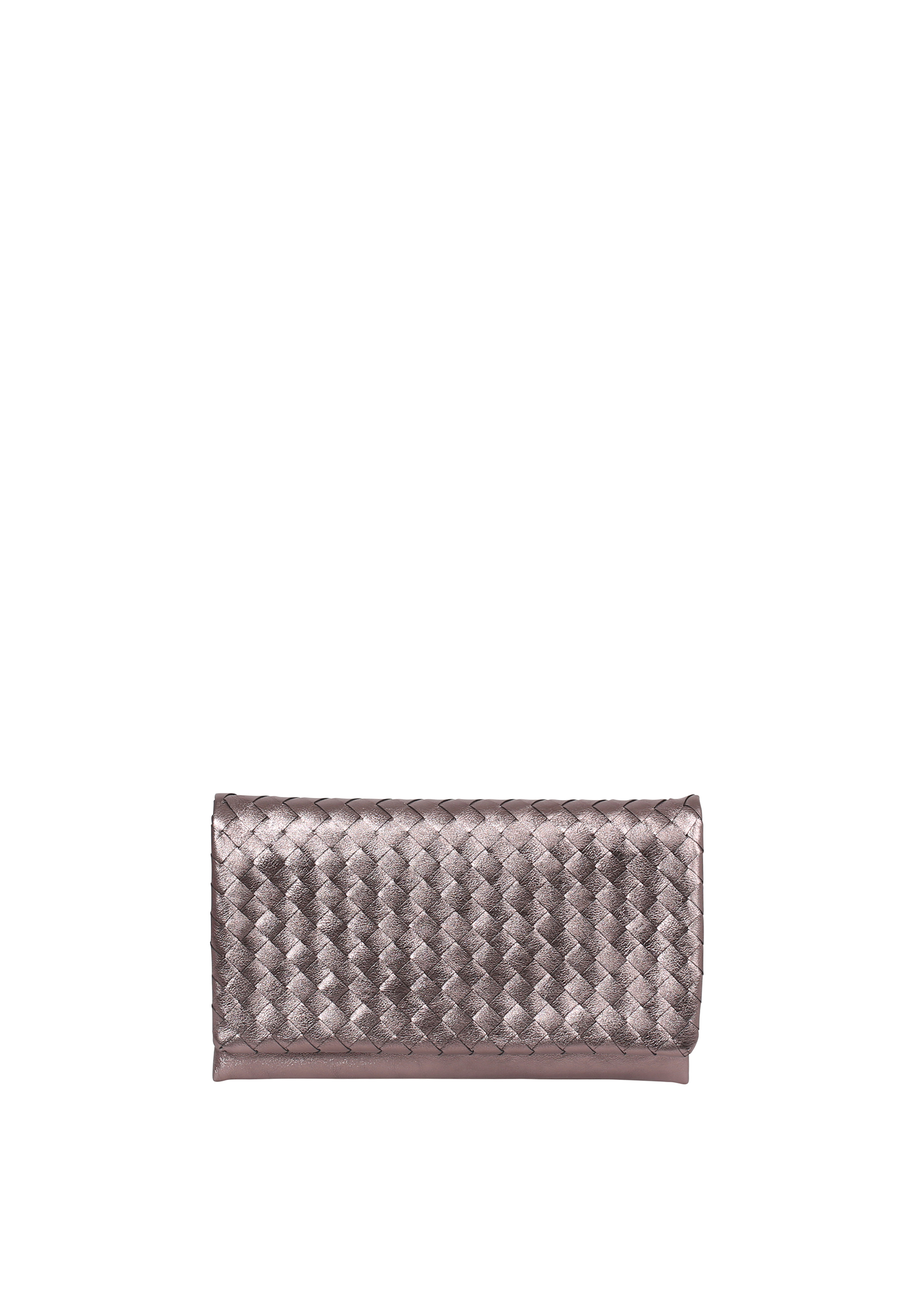 Clutch  Leder Mimosa weaving