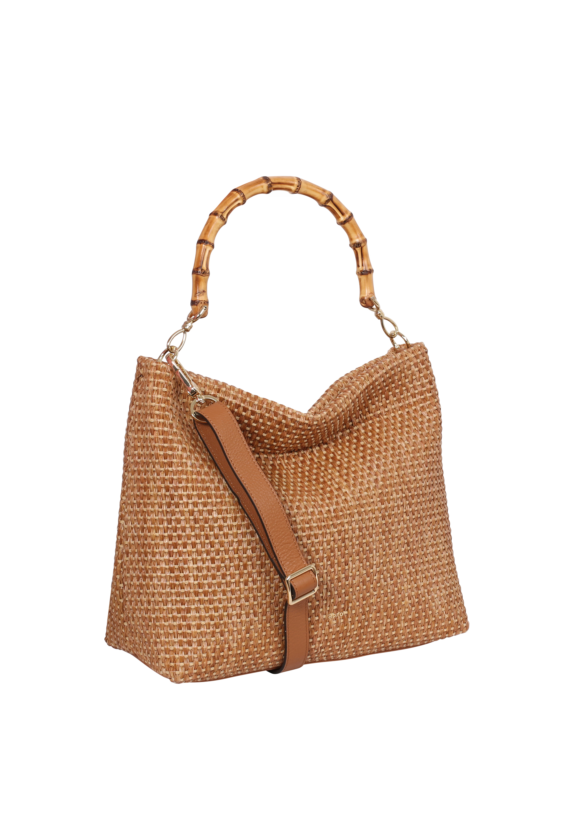 Hobo bag KAIA bamboo fabric Raffia cestino