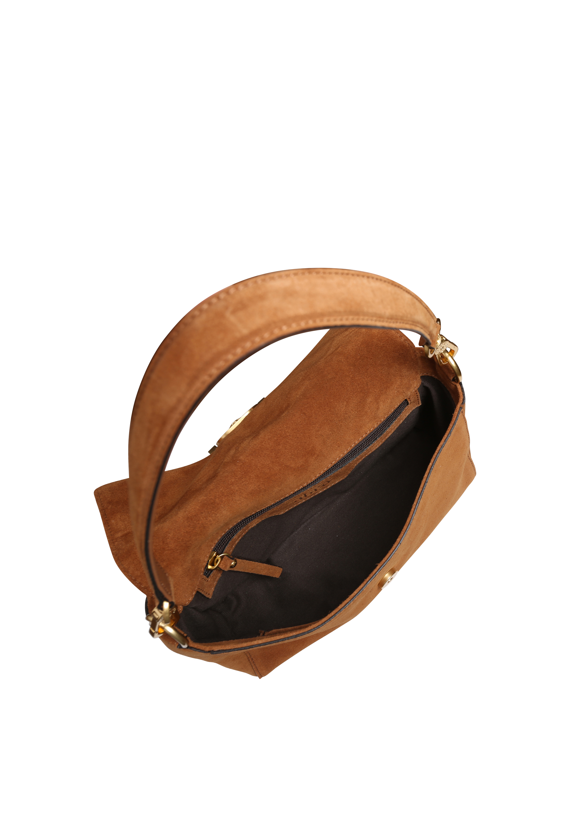 Schultertasche TEMI Leder Suede