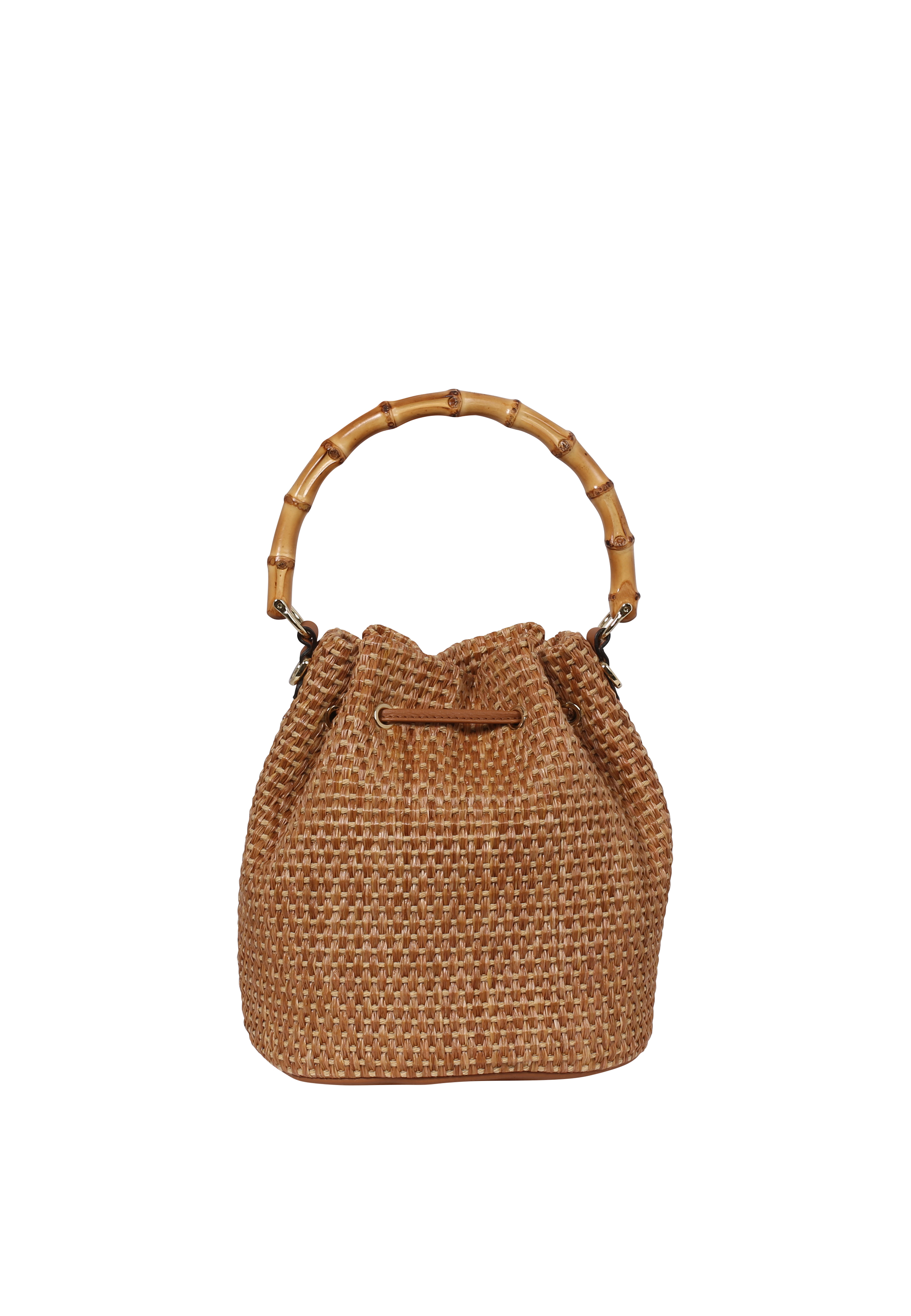 Zugbeutel DRAWSTRING bamboo  Stoff Raffia cestino