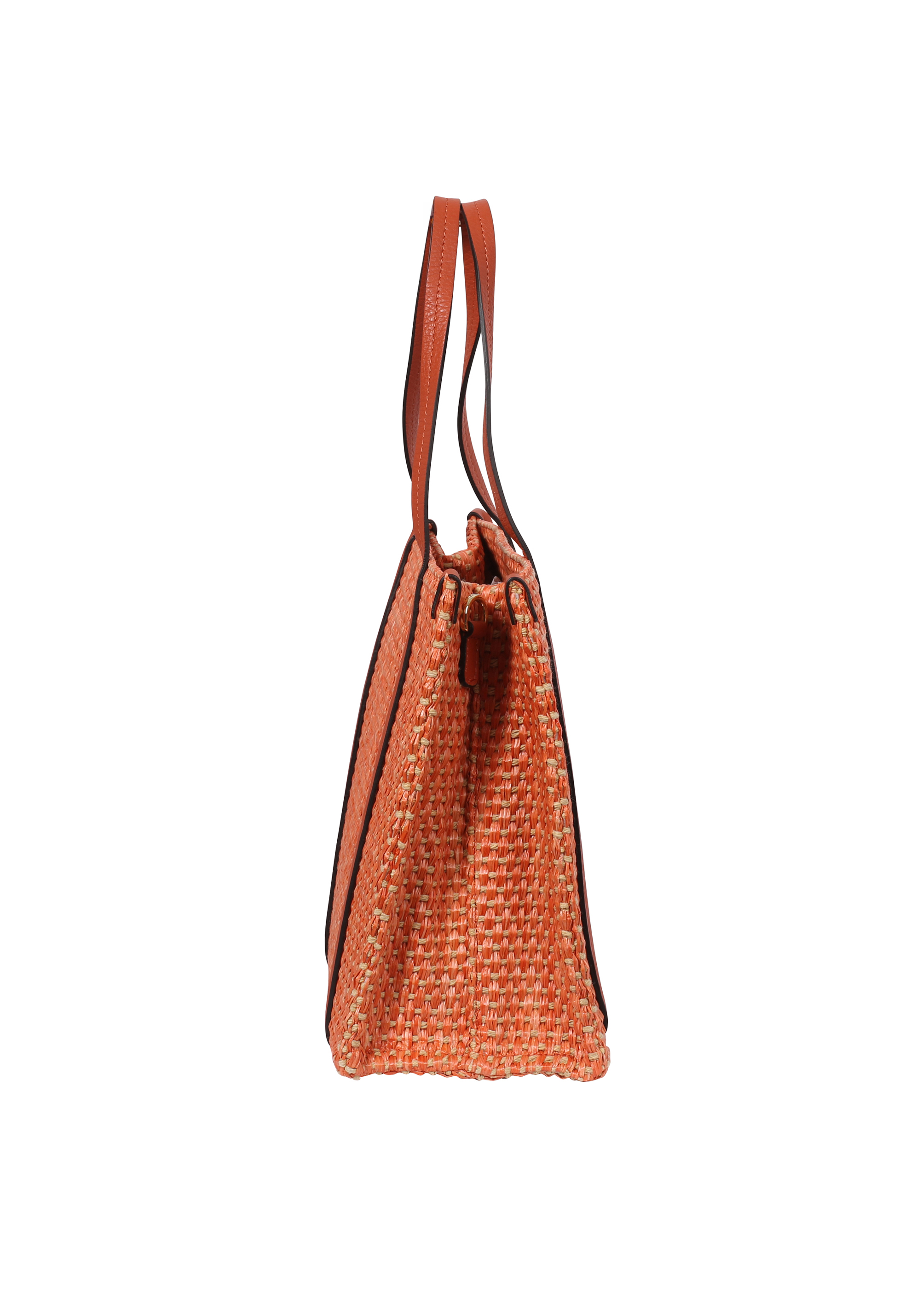 Shopper SUSANNA small fabric Raffia cestino