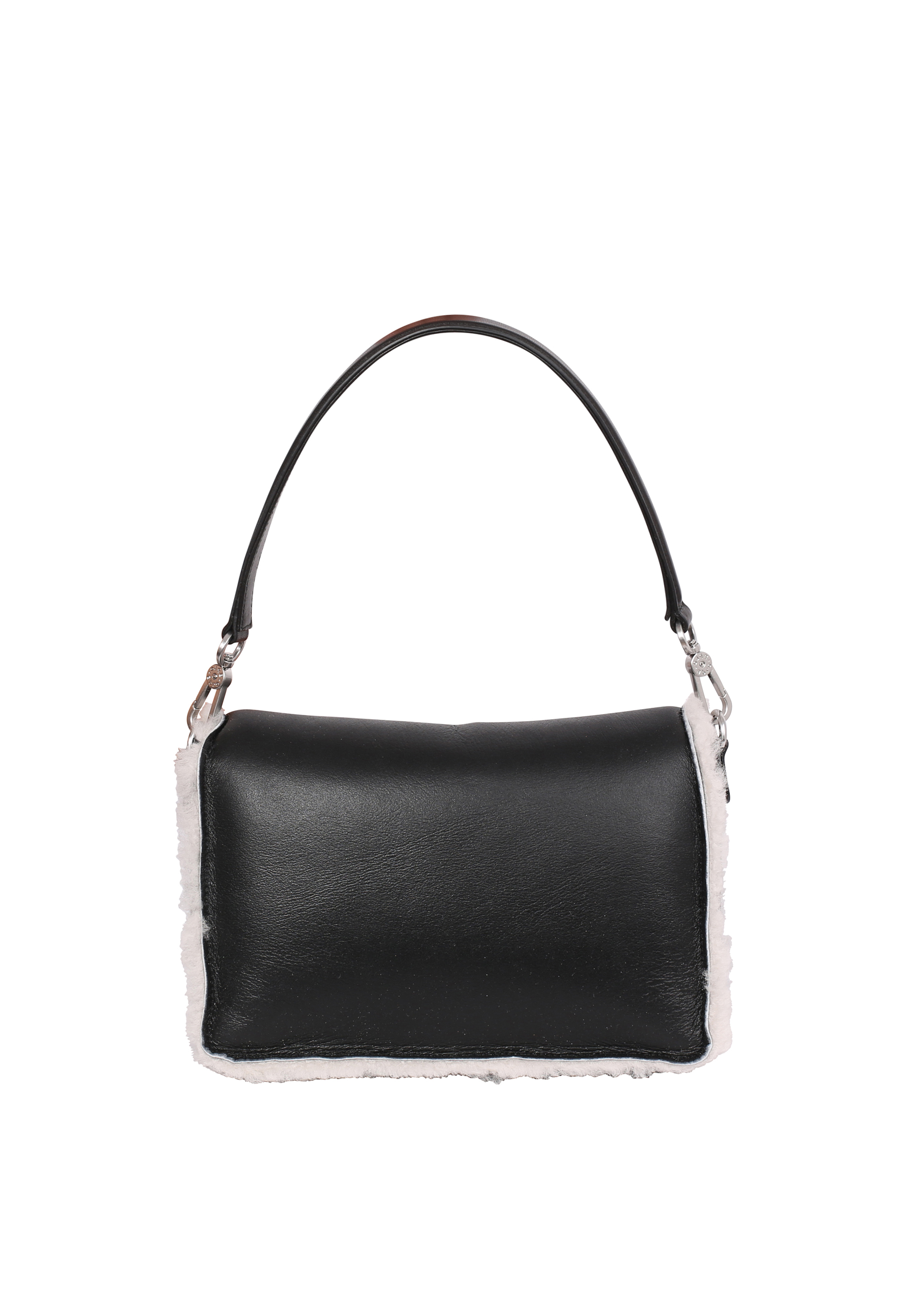 Schultertasche TEMI Leder Shearling reversible