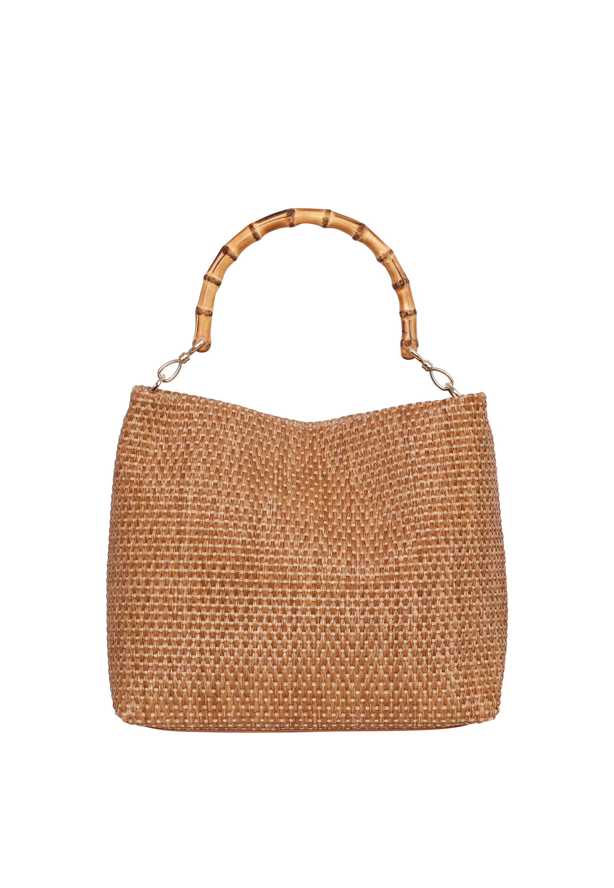 Beutel KAIA bamboo Stoff Raffia cestino