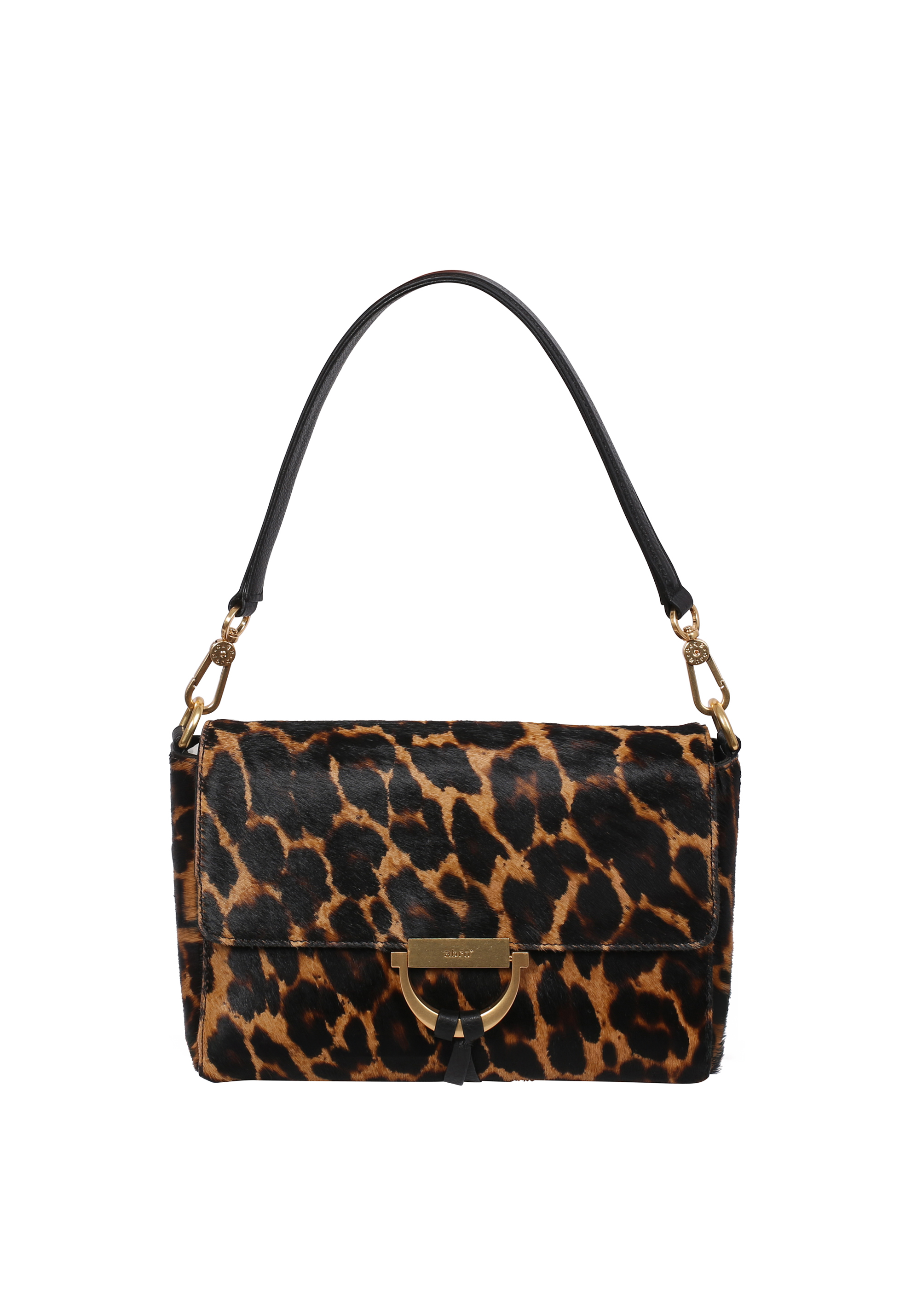 Schultertasche TEMI Leder Animal Print