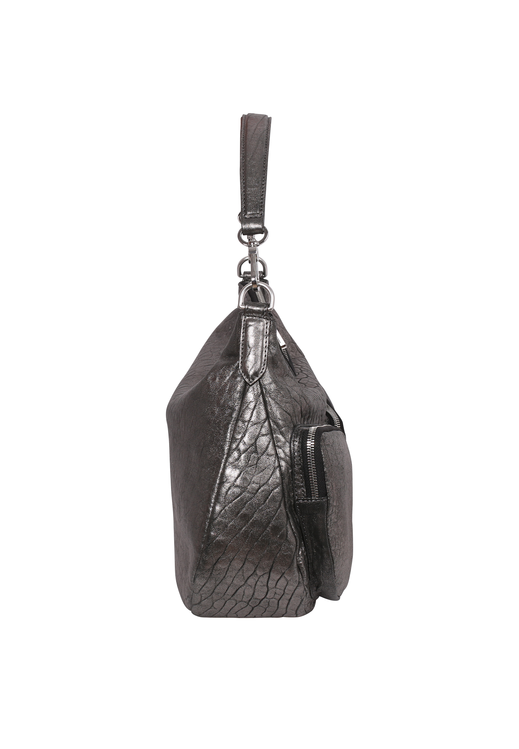 Hobo bag CARGO leather Bubble metallic