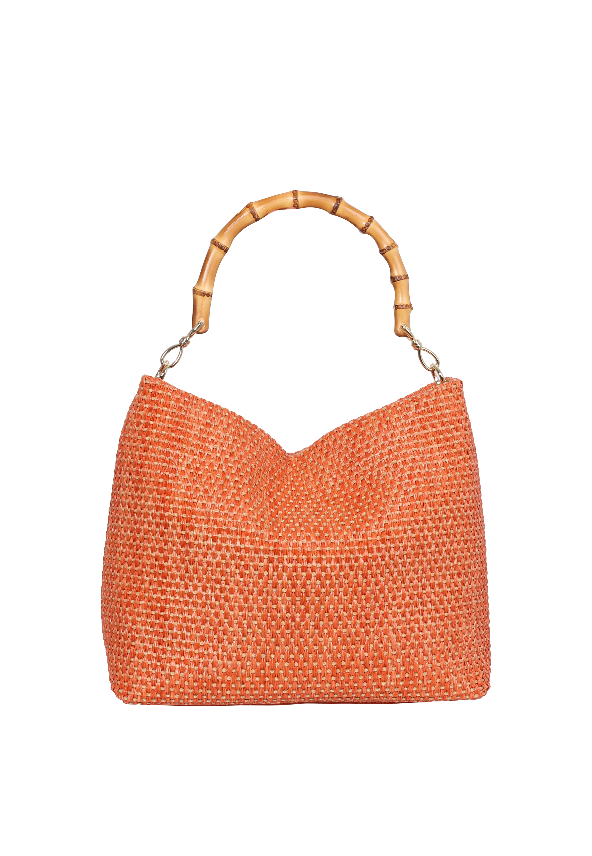 Hobo bag KAIA bamboo fabric Raffia cestino Standard