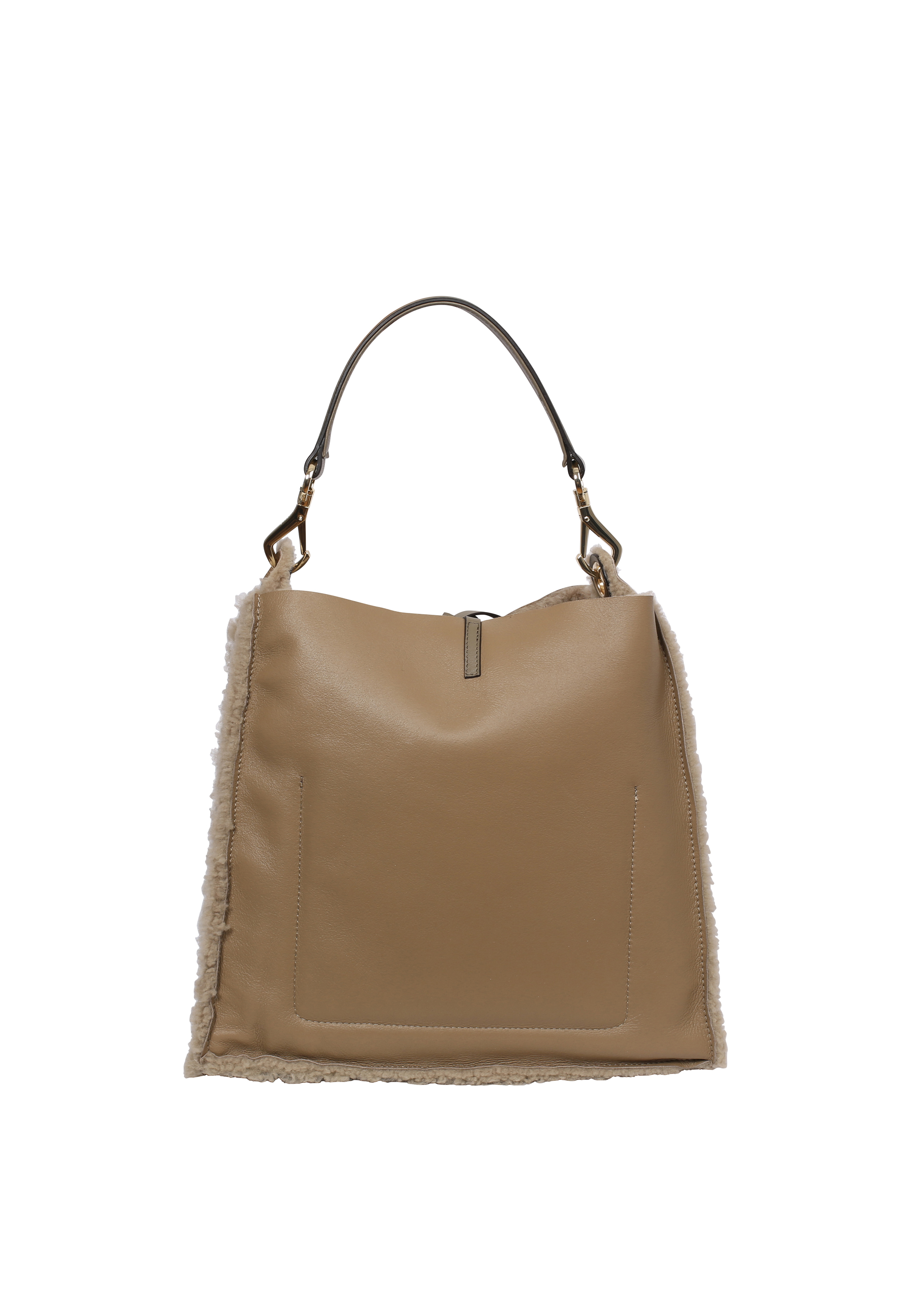 Schultertasche RAQUEL big Leder Shearling reversible