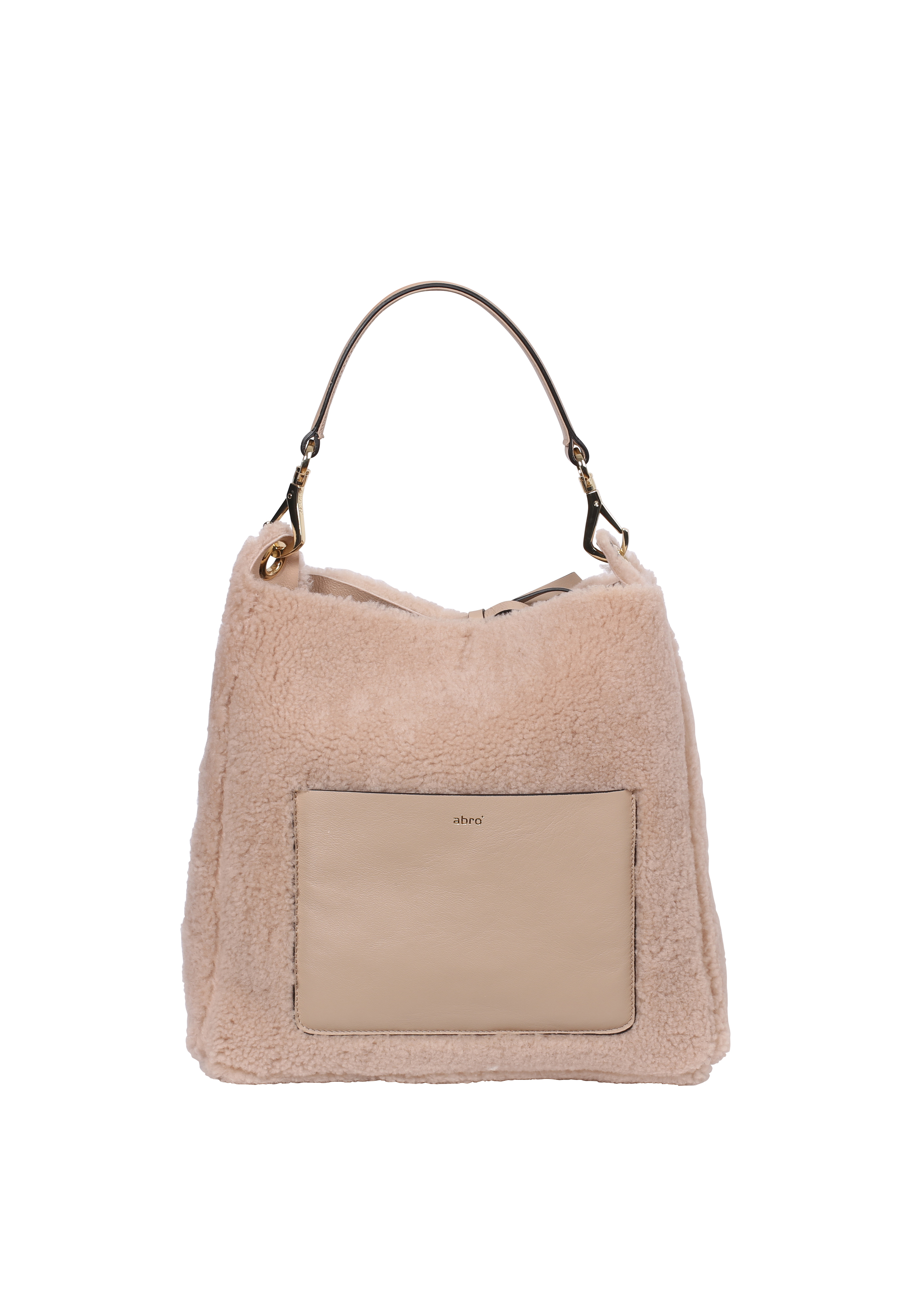 Schultertasche RAQUEL big Leder Shearling reversible